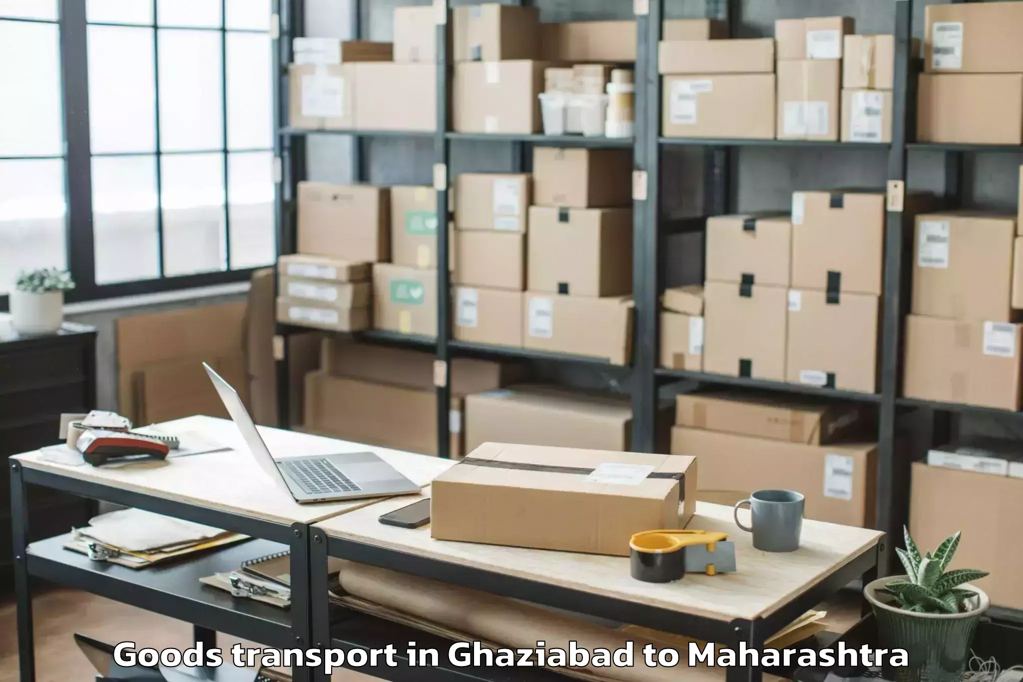 Reliable Ghaziabad to Naigaon Khairgaon Goods Transport